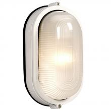  L305114WH007A2 - LED Outdoor Cast Aluminum Marine Light - in White finish with Frosted Glass (Wall or Ceiling Mount)